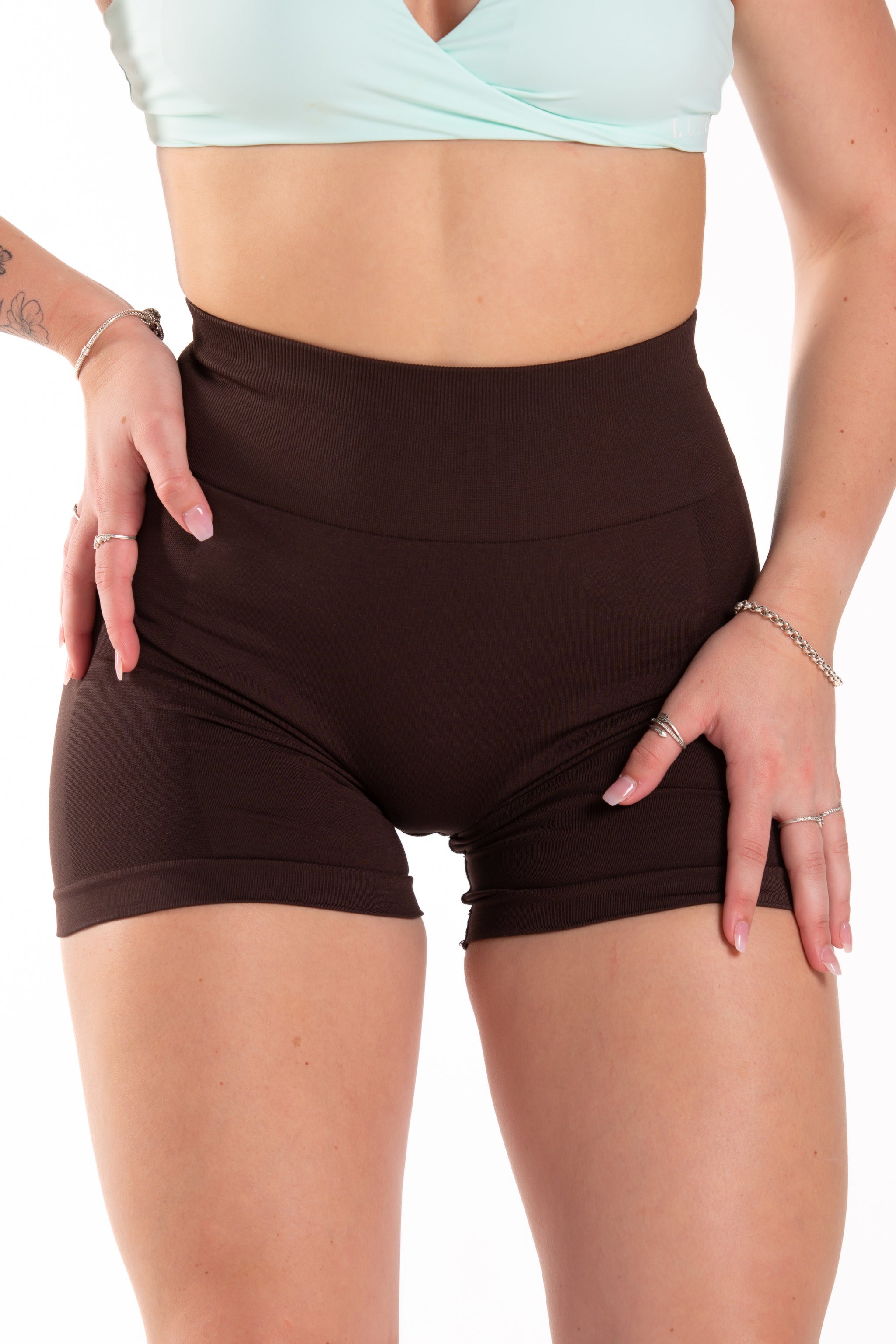 Scrunch Shorts - Choc Brown