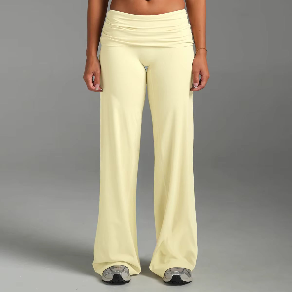 Archive Fold Over wide leg pants