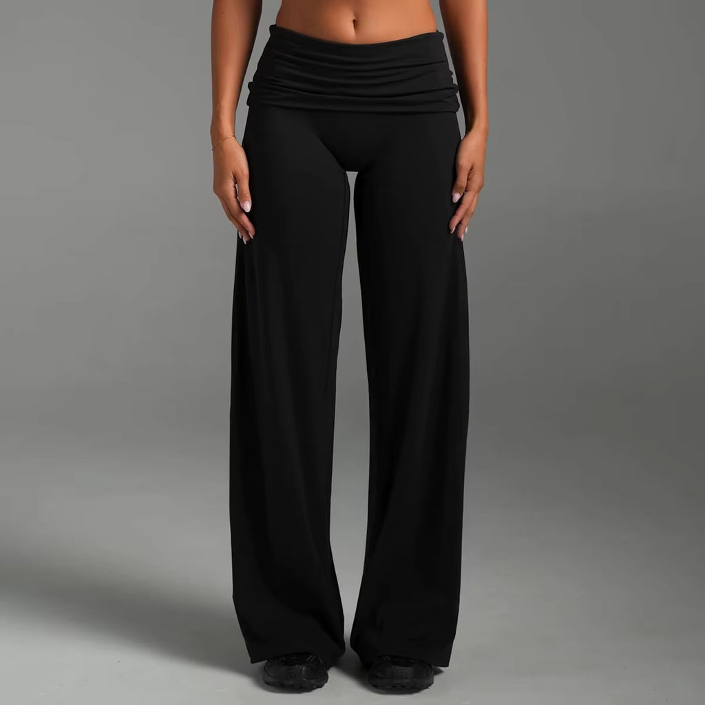 Archive Fold Over wide leg pants