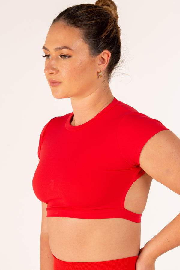 Minimal Tops Rich Red