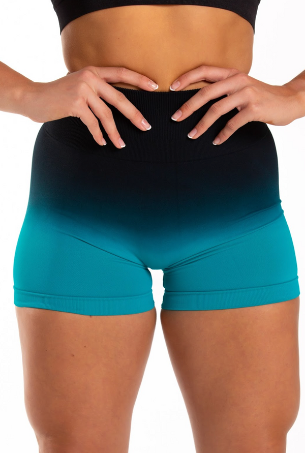 Evolve scrunch shorts Aqua